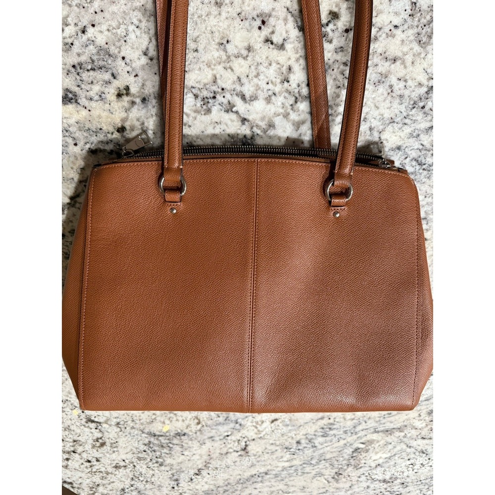 Coach Stanton Carryall in Crossgrain Leather Silver Saddle F37148 Tan Brown - Picture 14 of 16